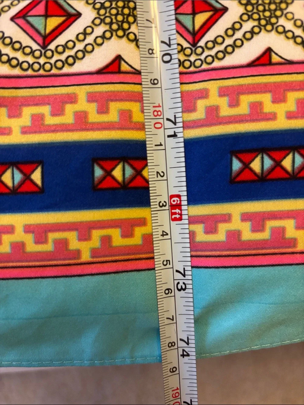 Multicolor Geometric Abstract XL Scarf sarong